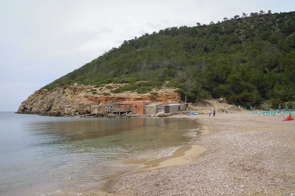 Blick auf Cala de Benirràs, Ibiza