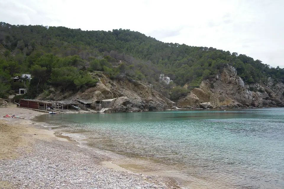 Blick auf Cala Benirràs, Ibiza