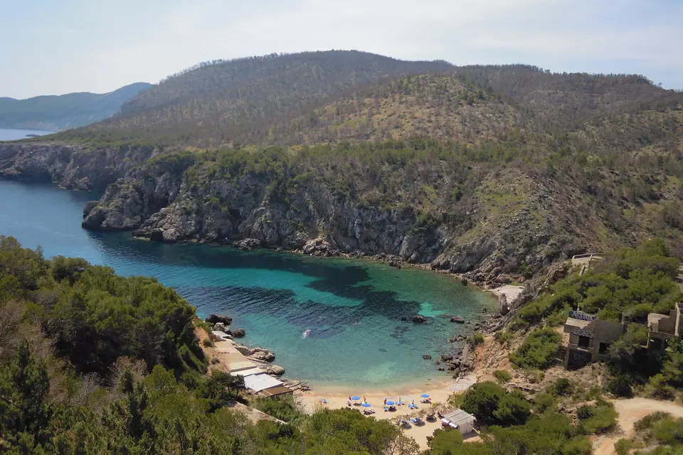Blick auf Cala d en Serra, Ibiza