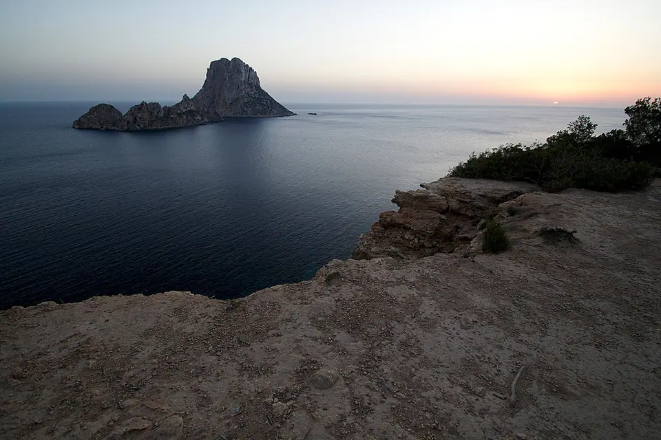 Blick auf Cala d Hort, Ibiza