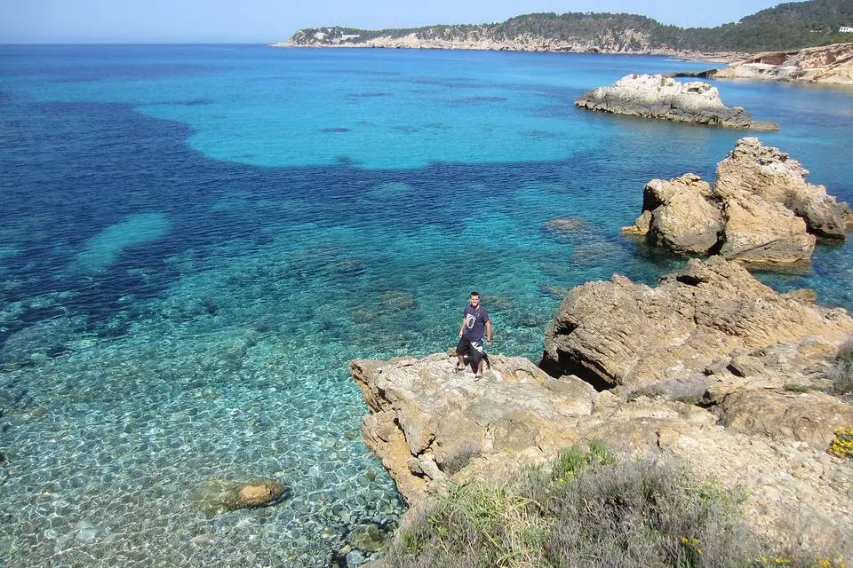 Blick auf Cala Xarraca, Ibiza