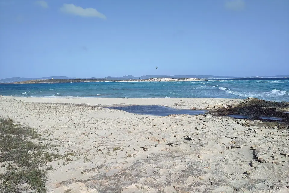 Blick auf Espalmador, Ibiza